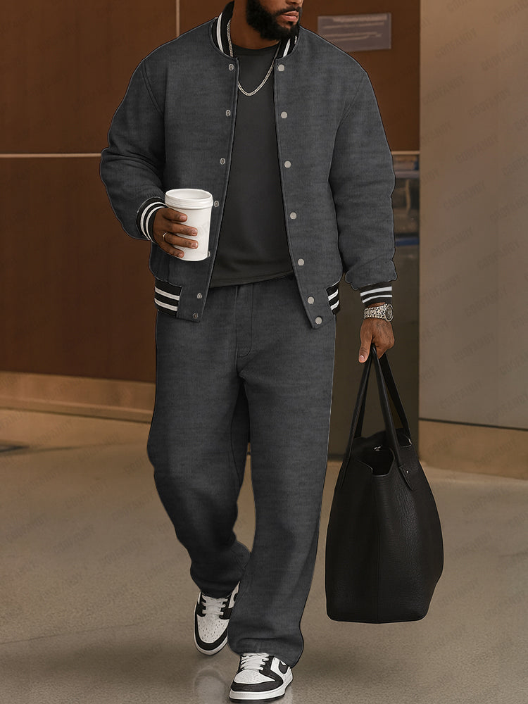 Classic Striped Jacket Pants Set