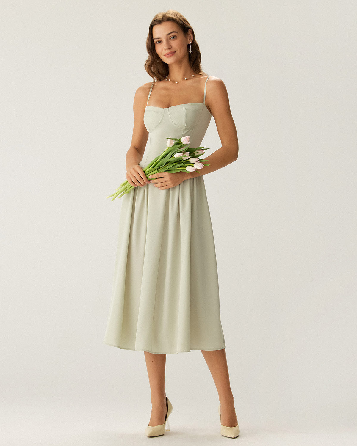 Chic Elegant Midi Slip Dress - Timeless Charm