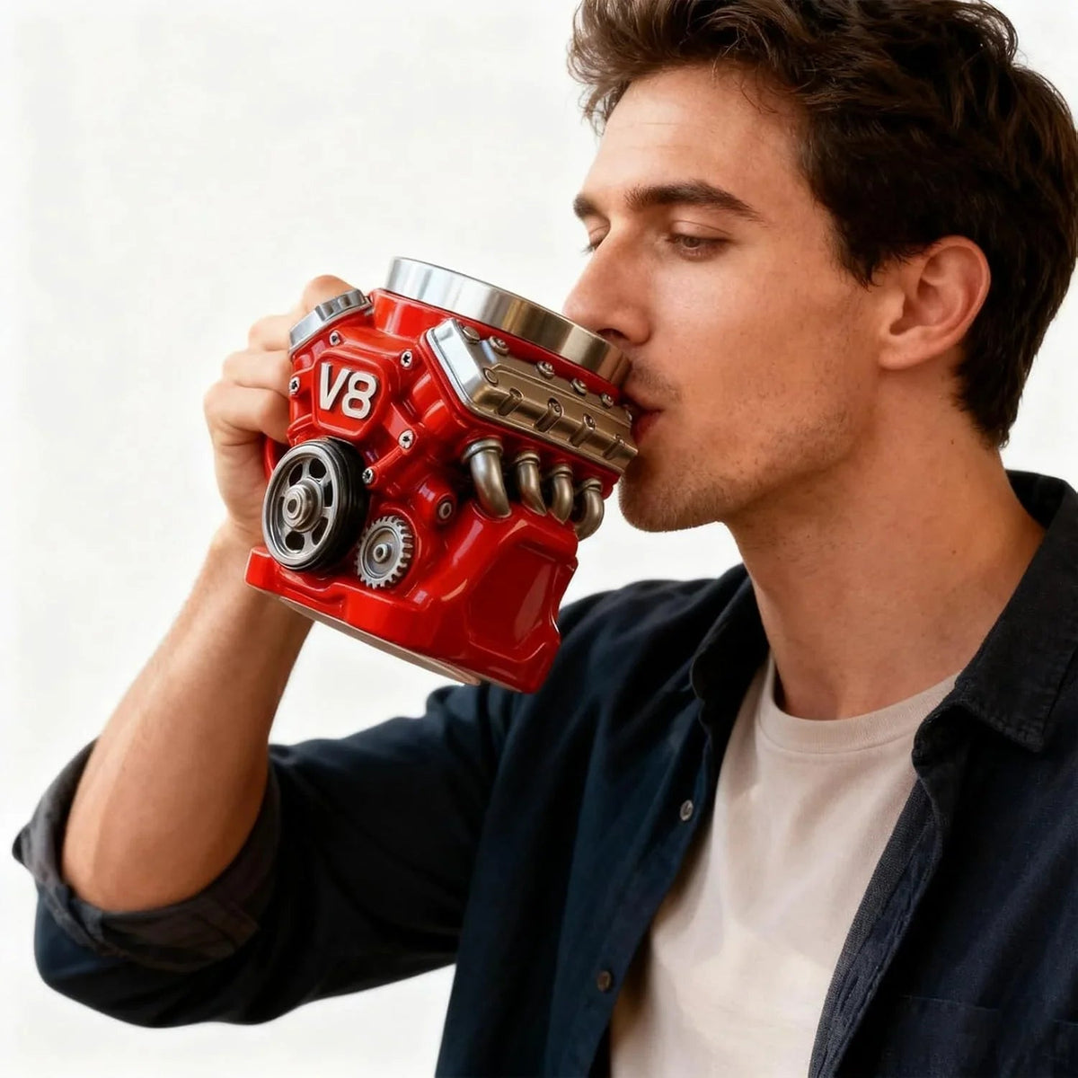 🔥V8 Engine Retro Stainless Steel Coffee Mug