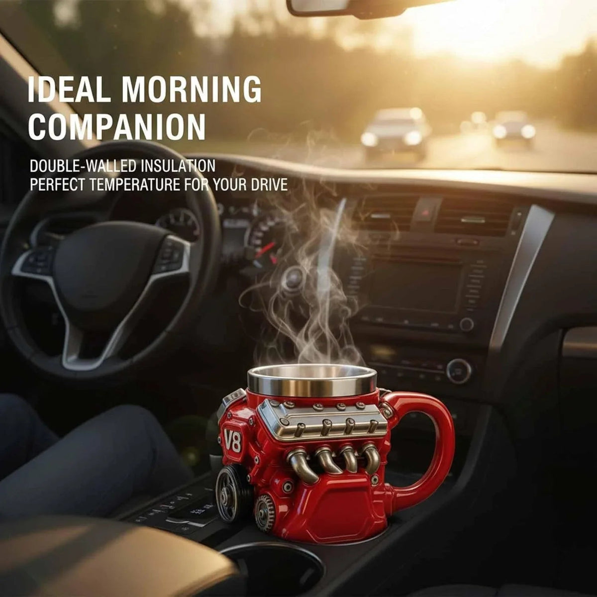 🔥V8 Engine Retro Stainless Steel Coffee Mug