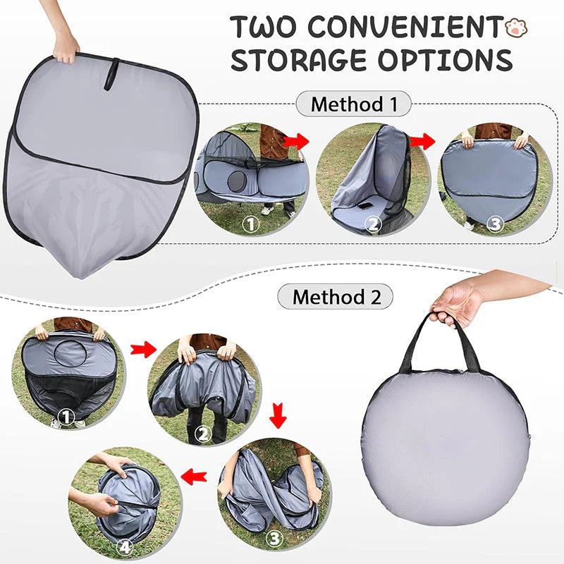 3-in-1 Foldable Pet Playpen with Tunnel