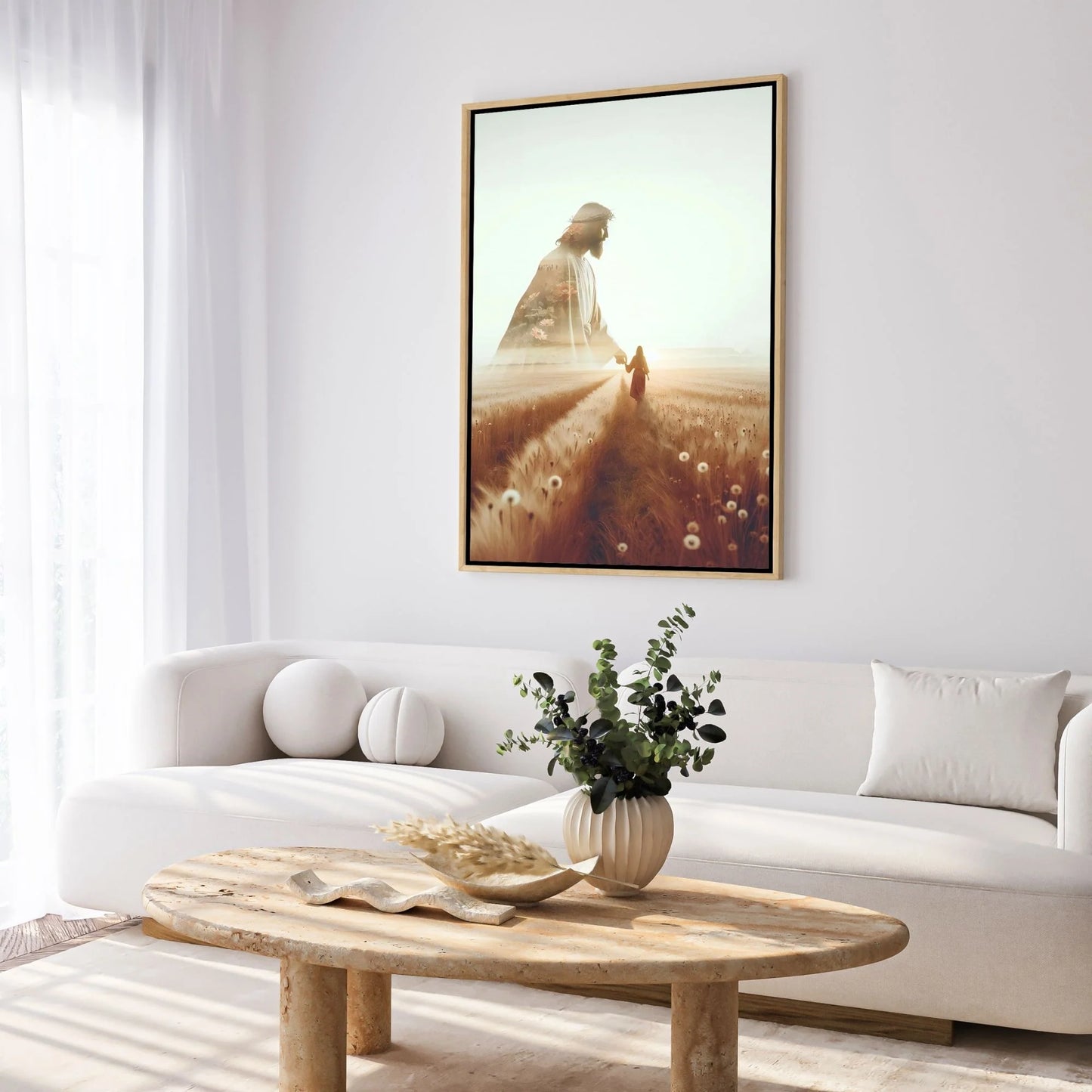 Mountain Cross Faith Canvas Wall Art